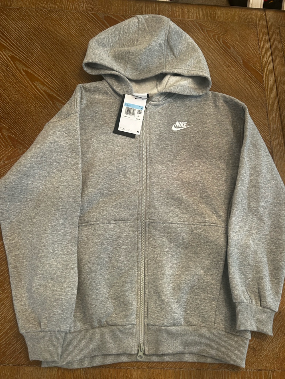 Nike Men's Heather Gray Full-Zip Hoodie Jacket